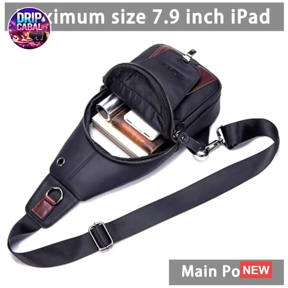 Genuine Leather Sling Bag Crossbody Chest Pack Travel Daypack